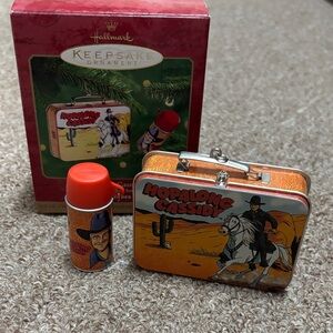 2000 Hallmark Keepsake "Hopalong Cassidy” Lunch box set Christmas Ornament